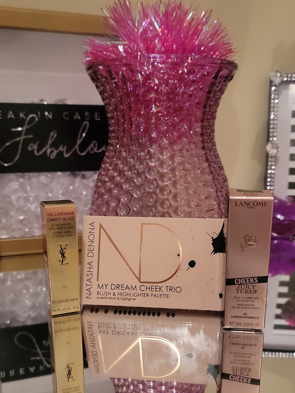Natasha Denona-Dream Cheek Trio, YSL-loveshine, Lancome-Juicy Tubes. Brand New!